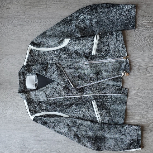 3.1 Phillip Lim Lamb Skin Leather Motorcycle Jacket - Picture 3 of 8